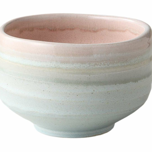 White Pale  Pink Matcha Bowl